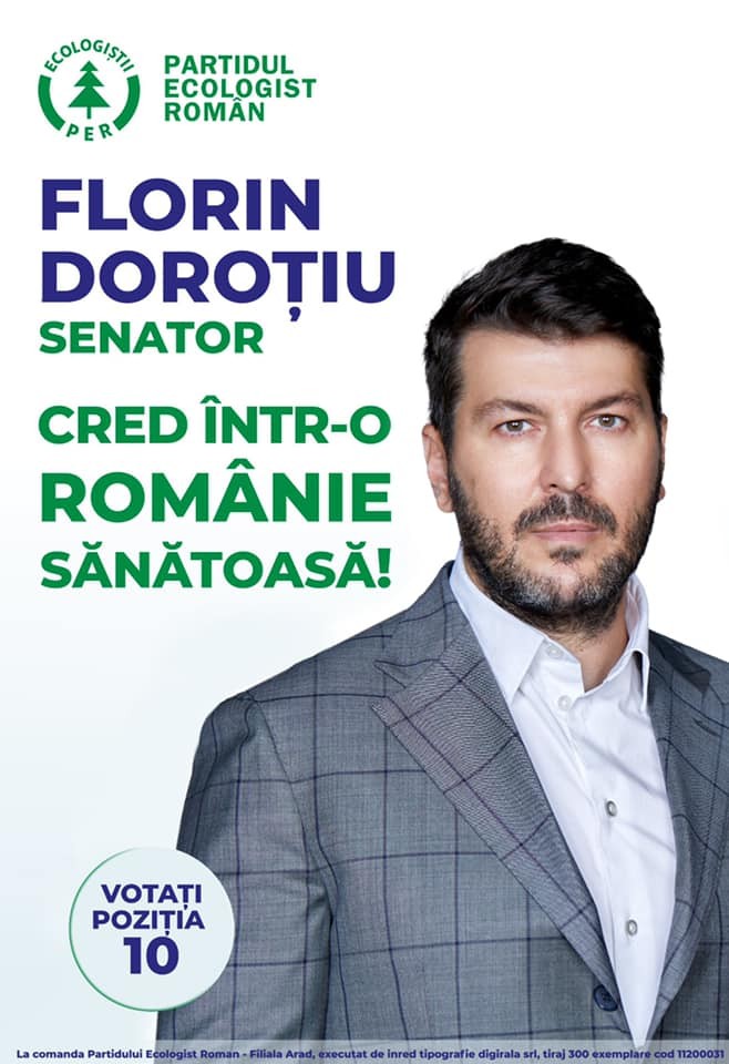 FLORIN DOROȚIU, candidat PER la Senat: „Programul economic al Partidului Ecologist reprezintă o soluție viabilă”