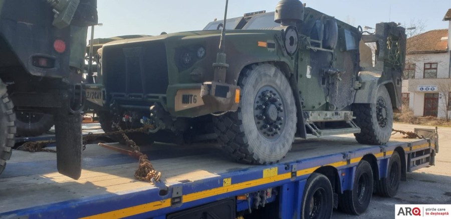 Imagini cu un nou convoi militar american care trece pe la Nădlac (FOTO şi VIDEO)