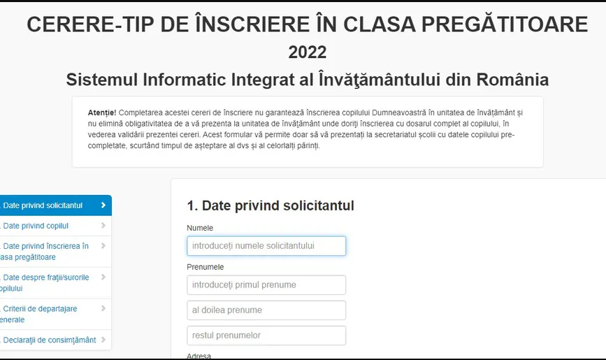 ÎNSCRIERE clasa pregătitoare 2022. Părinţii pot depune cererile, inclusiv online