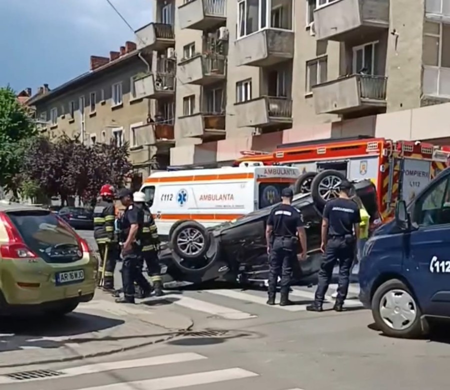 Accident spectaculos în centrul municipiului