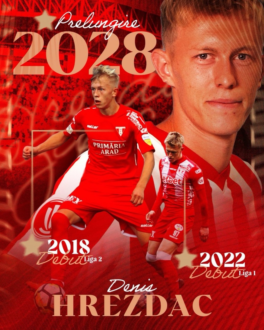 Denis Hrezdac - contract prelungit până în 2028