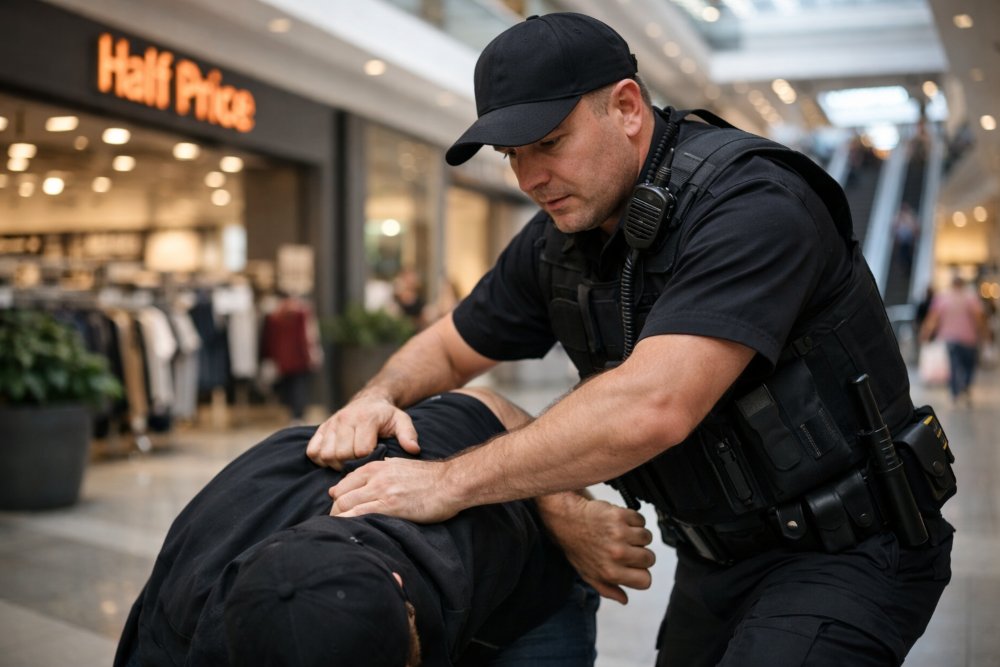 Tâlhărie la Half Price: paznic lovit cu pumnul în timp ce încerca să oprească hoțul transformat în tâlhar