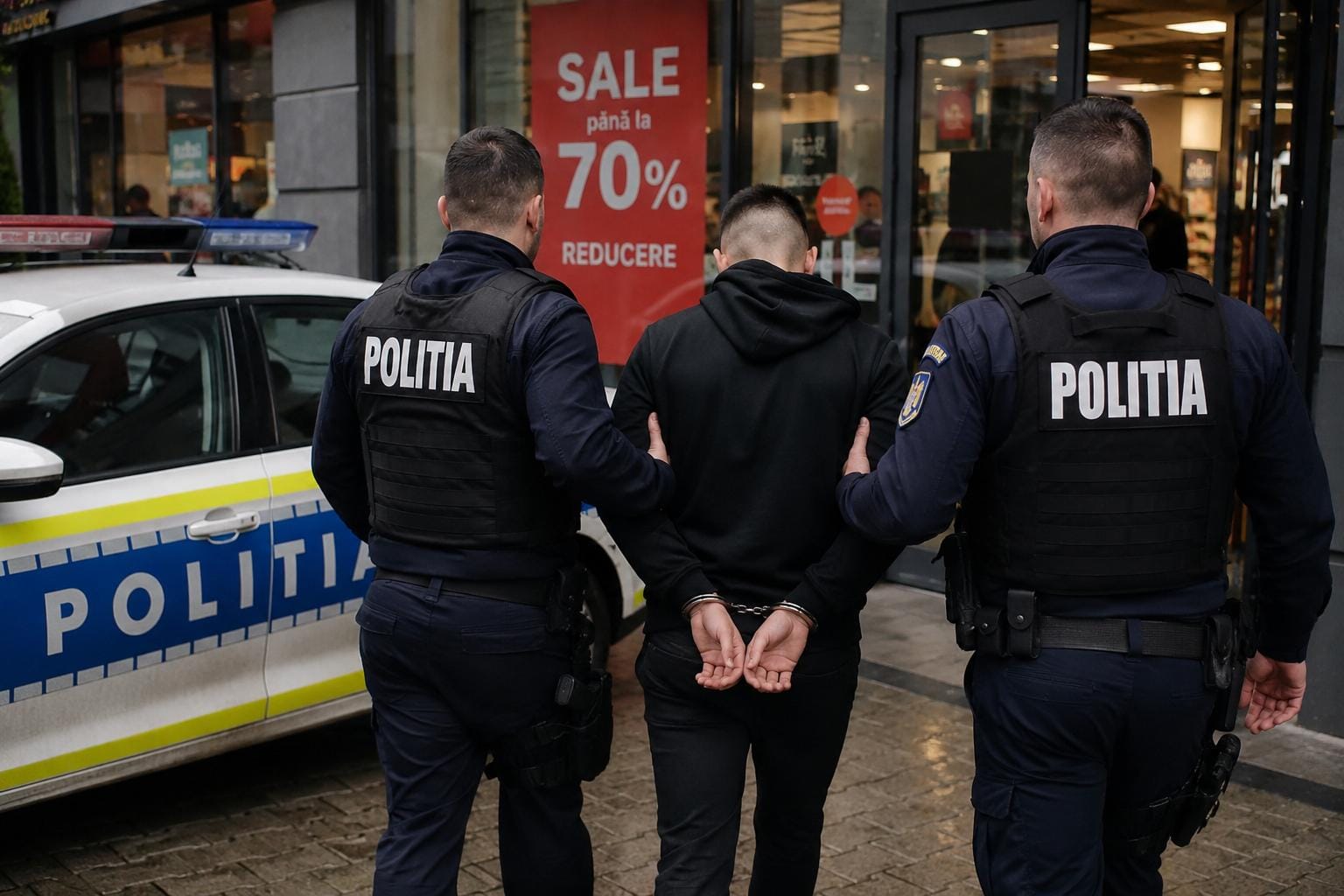 Tânăr arestat preventiv după o tâlhărie comisă într-un magazin din AFI Arad