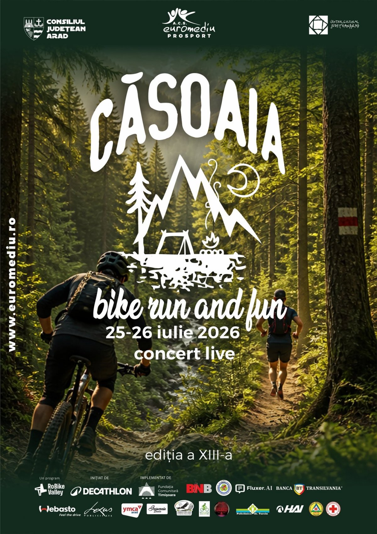 CĂSOAIA BIKE, RUN & FUN 2026 - Un weekend dedicat sportului, naturii și familiei, la Tabăra Căsoaia!