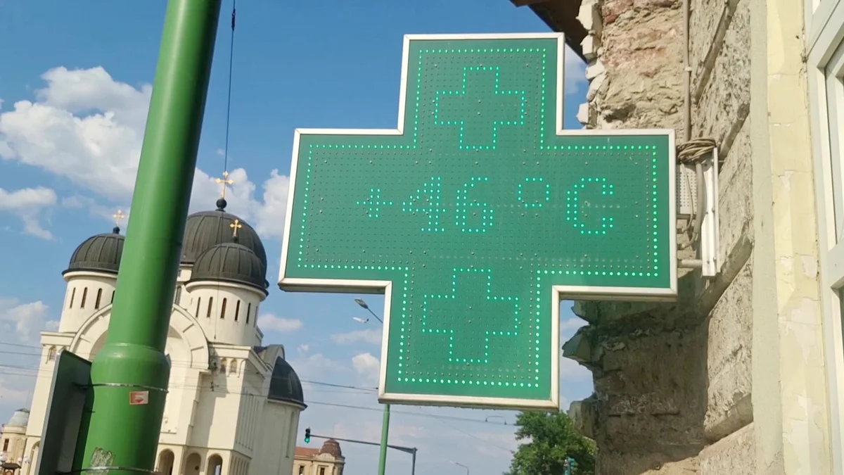 Arad: termometrul stradal a arătat 46 de grade duminică